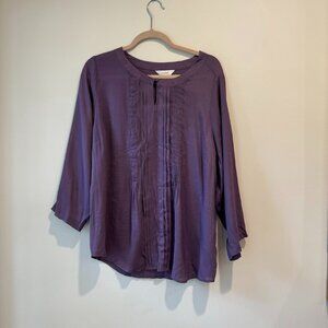CJ Banks Lavender 3/4 sleeve blouse